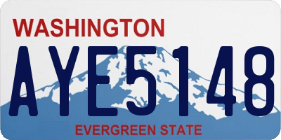 WA license plate AYE5148