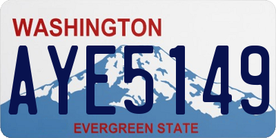 WA license plate AYE5149