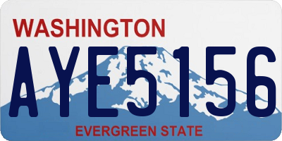 WA license plate AYE5156