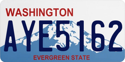 WA license plate AYE5162