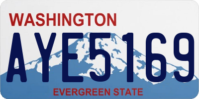 WA license plate AYE5169