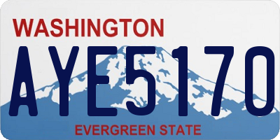 WA license plate AYE5170