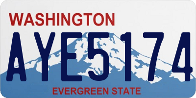 WA license plate AYE5174