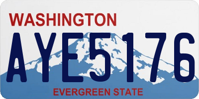 WA license plate AYE5176