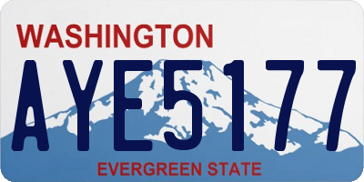 WA license plate AYE5177