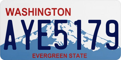 WA license plate AYE5179