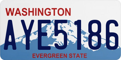 WA license plate AYE5186