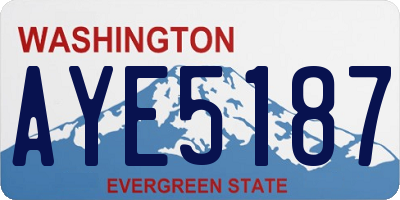 WA license plate AYE5187