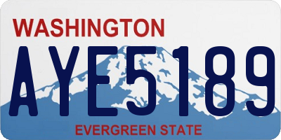 WA license plate AYE5189