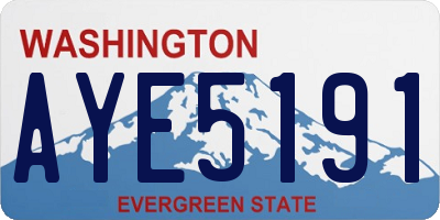 WA license plate AYE5191