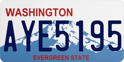 WA license plate AYE5195