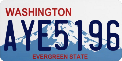 WA license plate AYE5196