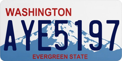 WA license plate AYE5197