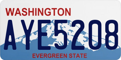 WA license plate AYE5208