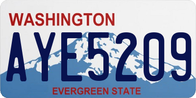 WA license plate AYE5209
