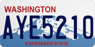 WA license plate AYE5210