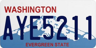 WA license plate AYE5211