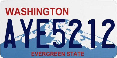 WA license plate AYE5212