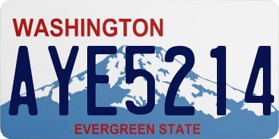 WA license plate AYE5214