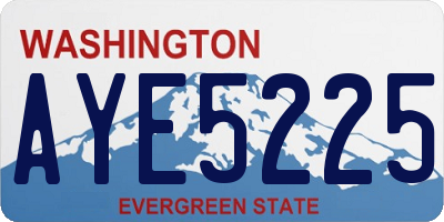 WA license plate AYE5225