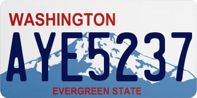 WA license plate AYE5237