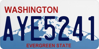 WA license plate AYE5241