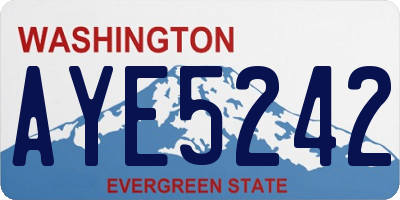 WA license plate AYE5242