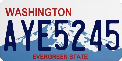 WA license plate AYE5245