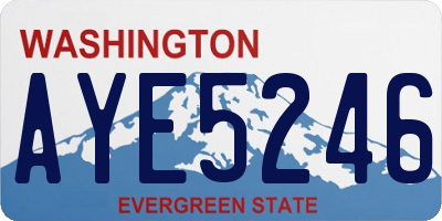 WA license plate AYE5246