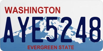 WA license plate AYE5248