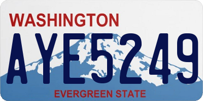 WA license plate AYE5249