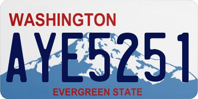 WA license plate AYE5251