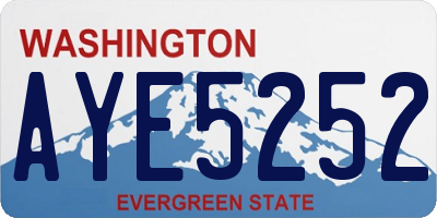 WA license plate AYE5252