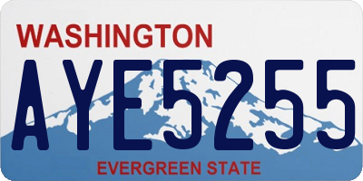 WA license plate AYE5255