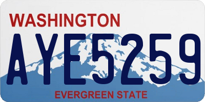 WA license plate AYE5259