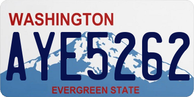 WA license plate AYE5262