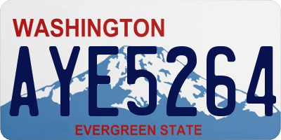 WA license plate AYE5264