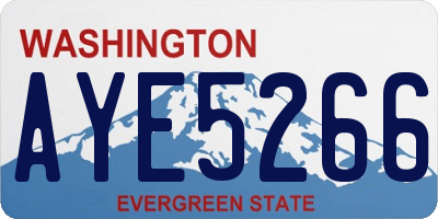 WA license plate AYE5266