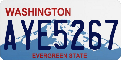 WA license plate AYE5267