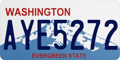 WA license plate AYE5272