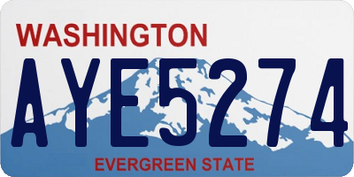WA license plate AYE5274