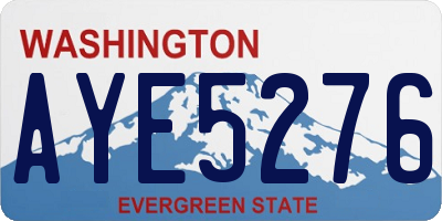 WA license plate AYE5276
