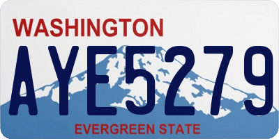WA license plate AYE5279