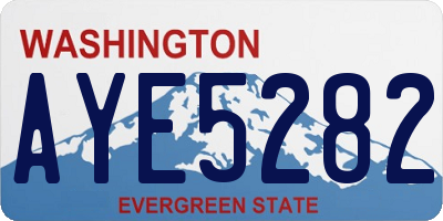 WA license plate AYE5282
