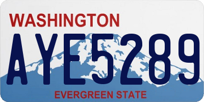 WA license plate AYE5289