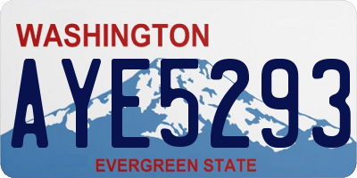 WA license plate AYE5293