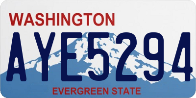 WA license plate AYE5294