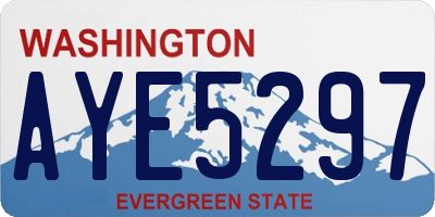 WA license plate AYE5297