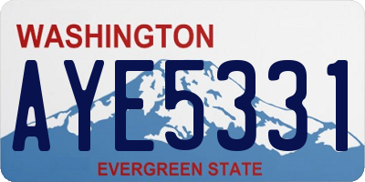WA license plate AYE5331