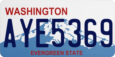 WA license plate AYE5369